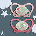Пустушка Nip My Butterfly Night Мій Метелик Ніч (0-6 міс) 2шт + Футляр-стерилізатор (колір рожевий), фото 3