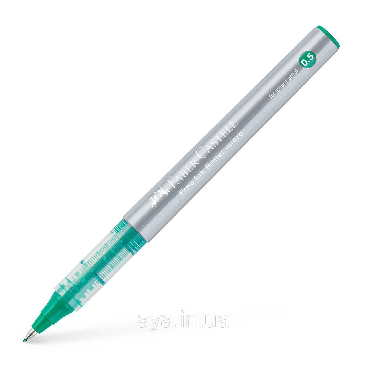 Ручка-ролер одноразова Faber-Castell Free Ink rollerball, 0,5 мм, Зелений