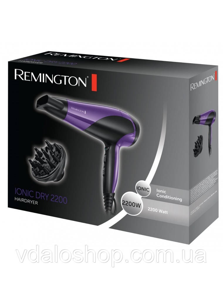 Фен для волосся Ремінгтон D3190 Фен Remington Ionic Dry 2200ВТ Hairdryer D 3190