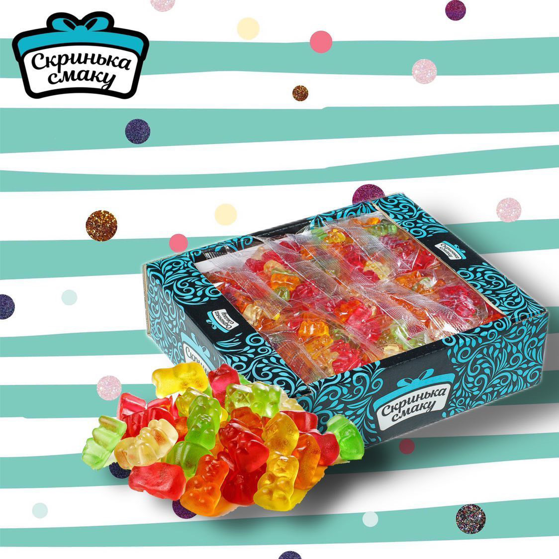 Купить Желейные конфеты "Мишки" (1,6 кг), цена 368.54 ₴ — Prom.ua (ID ...