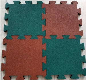 Плитка-пазл травмобезпечна гумова 455х455 мм
