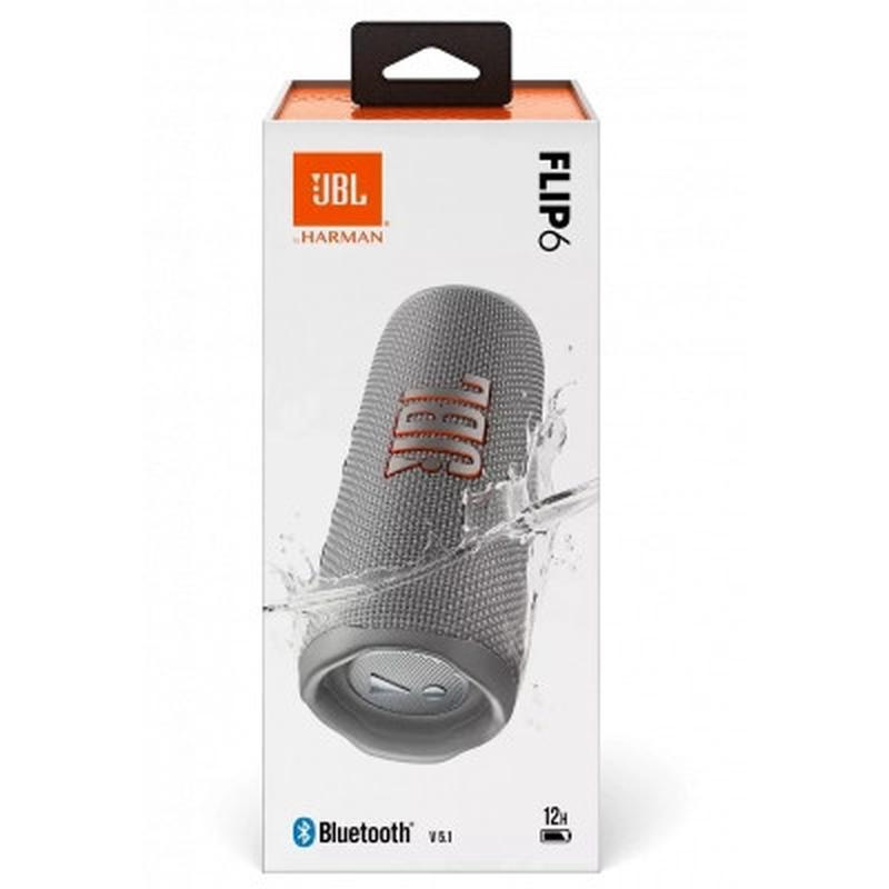 Портативна Bluetooth колонка JBL Flip 6 Grey (JBLFLIP6GRY)