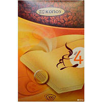 Фильтр бумажный 100 шт KONOS на 4 порции для кофеварки [294-2] FCF01AB