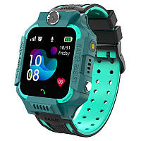 Детские смарт-часы с GPS, SIM-картой, кнопкой SOS, Камерой, Фонариком, Влагозащитой Brave Z6 Темно-зеленый