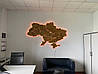Дерев'яна карта України CraftBoxUA з підсвічуванням на акрилі 138x92 см, фото 8