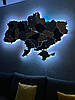 Дерев'яна карта України CraftBoxUA з підсвічуванням на акрилі 207x138 см, фото 9