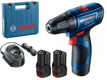 Акумуляторний шуруповерт Bosch GSR 120 LI (06019G8000): 30/13 Нм, 1300 об/хв, 2 Акб 12 В/2 Ач Li-ion, SPL