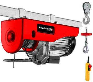 Тельфер Einhell TC-EH 500 (2255140) : 1000 Вт, 250/500 кг, Висота підйому: без шківа/зі шківом 11,5 м/5,7 SPL