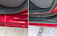 Накладки на внутрішні пороги дверей Renault Sandero Stepway 2009-2013 р. в. Рено Сандеро Степвей, фото 3
