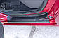 Накладки на внутрішні пороги дверей Renault Sandero Stepway 2009-2013 р. в. Рено Сандеро Степвей, фото 4