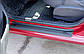 Накладки на внутрішні пороги дверей Renault Sandero Stepway 2009-2013 р. в. Рено Сандеро Степвей, фото 5