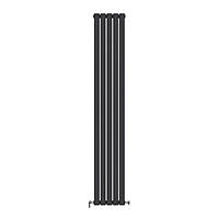 Трубчастий радіатор Ideale Jolanda 2 колони 5 секцій 1800х295 чорний матовий