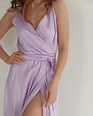 Шовкова сукня міді на бретелях із спідницею на запах (р. S-M) 66032365Q, фото 10