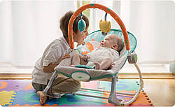 Люлька-кача з вібраціями Ricokids біла-синя 7309