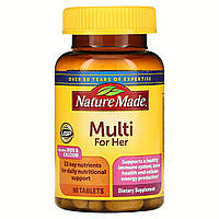 Multi for Her мультивітаміни для жінок з залізом і кальцій, Nature Made, 90 таблеток