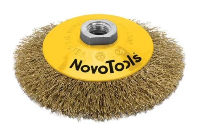 Щітка конусна, NOVOTOOLS, кручений дріт, 115 мм