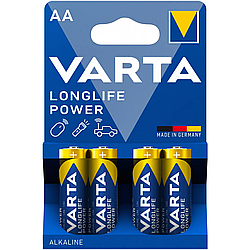 Батарейки лужні VARTA LR6/AA 4906 LongLife Power 4шт