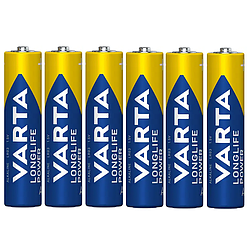 Батарейки лужні VARTA LR03/AAA 4903 LongLife Power 6шт