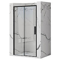 Двері для душової ніші REA RAPID SLIDE скляні 195x100см чорний 133617 REA-K6400