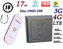 Повний комплект 4G-LTE/3G WiFi Роутер Olax U90H-E USB і Антена планшетна 4G/LTE/3G 17 дБі (824-2700 мГц)