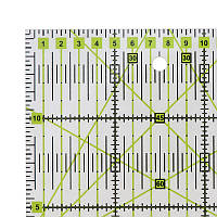Лінійка для печворку та квілтингу, 15х15 см (акрил 3 мм) NEW (6300)