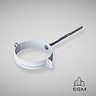 Тримач (хомут) труби водостічної з полімерним покриттям (фарбована) 80 мм