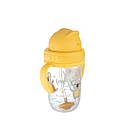 Canpol babies Поїльник непроливайка з трубочкою і обтяжувачем 270 мл EXOTIC ANIMALS - жовта, фото 4