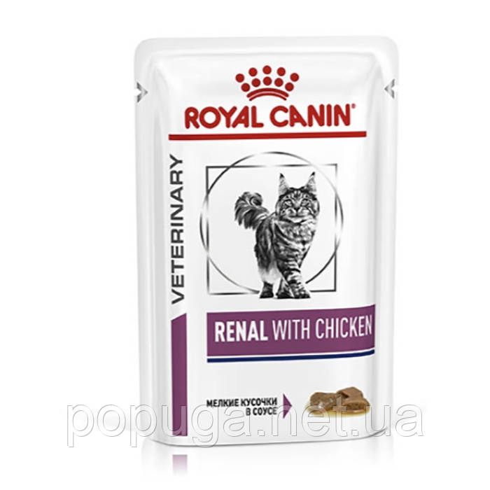 Консерви Royal Canin Renal Feline Chicken Pouches, 85 г, фото 1
