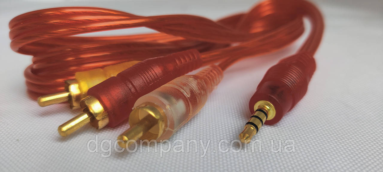 Шнур TCOM штекер 3.5 мм- 3RCA (штекер-3 тюльпани), фото 1