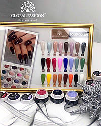 Гель-фарба Global Fashion підвищеної щільності Solid color gel 01, 5 г