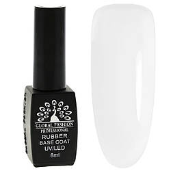 Каучукова база для гель-лаку френч Global Fashion Rubber Base Coat French, 8 мл