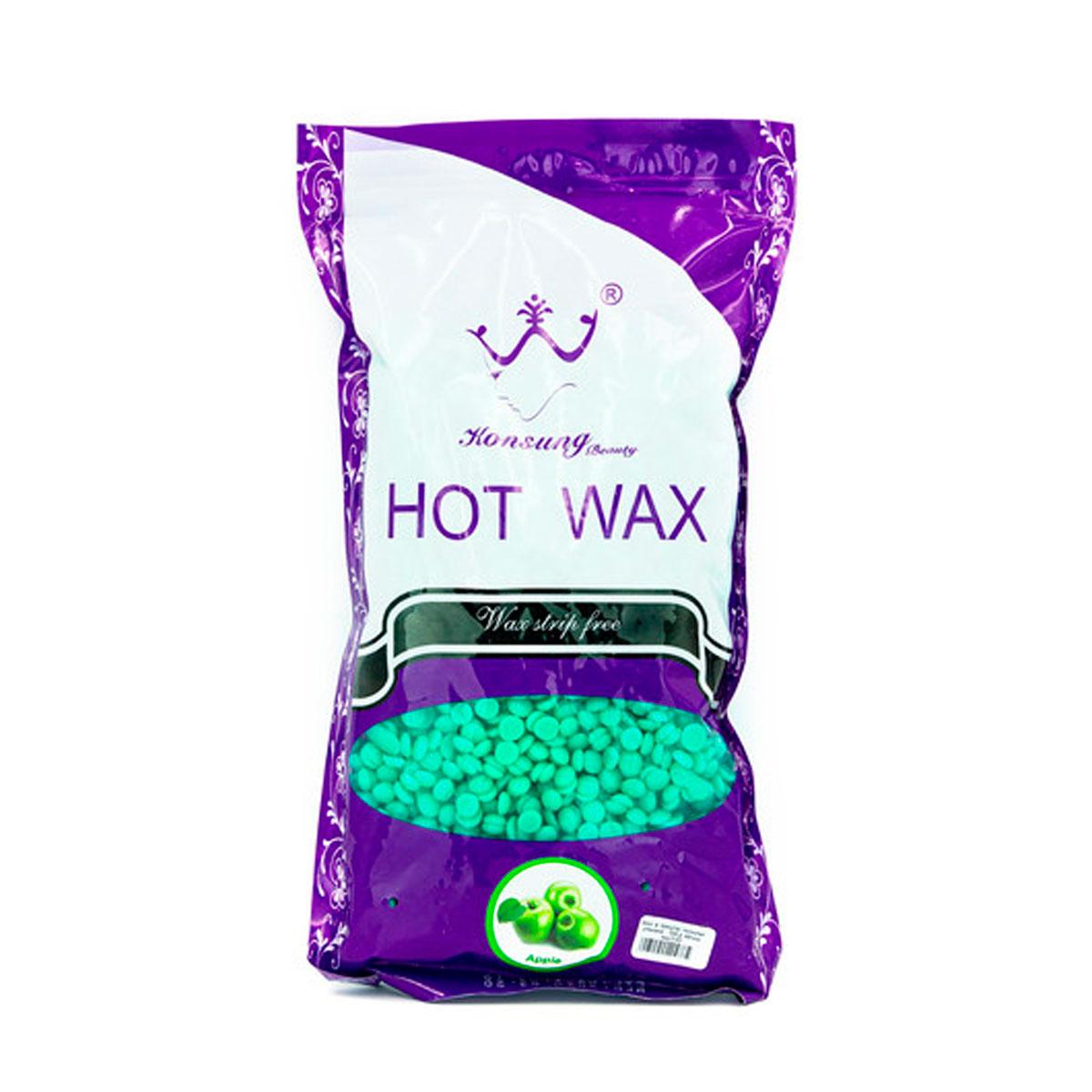 Плівковий віск у гранулах для депіляції Konsung Beauty Hot Wax яблуко, 500 г