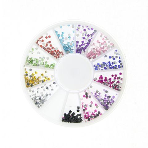 Стрази для дизайну нігтів Global Fashion, 12 кольорів, фото 1
