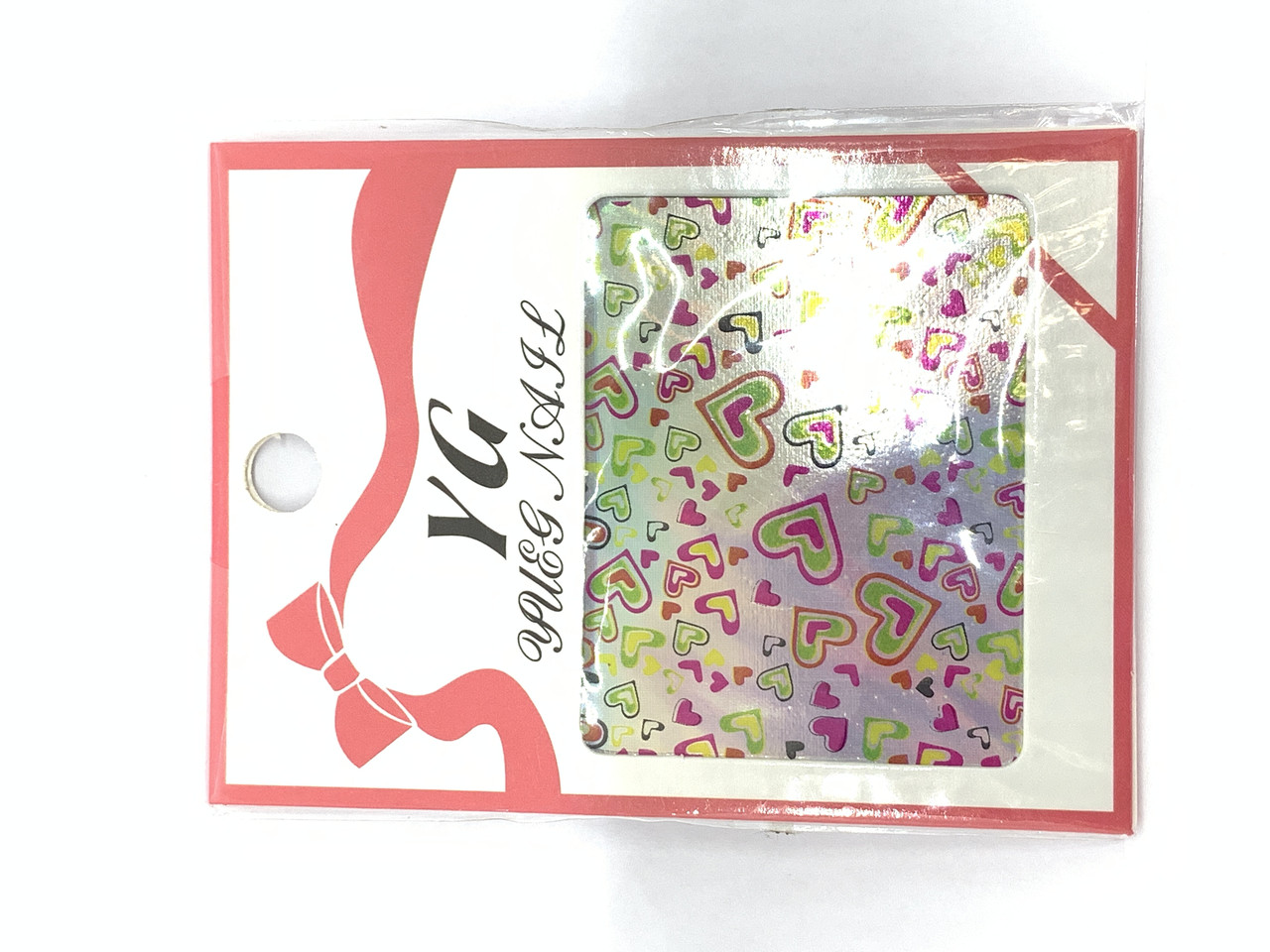 Фольга для дизайну нігтів Global Fashion YG Hearts, фото 1