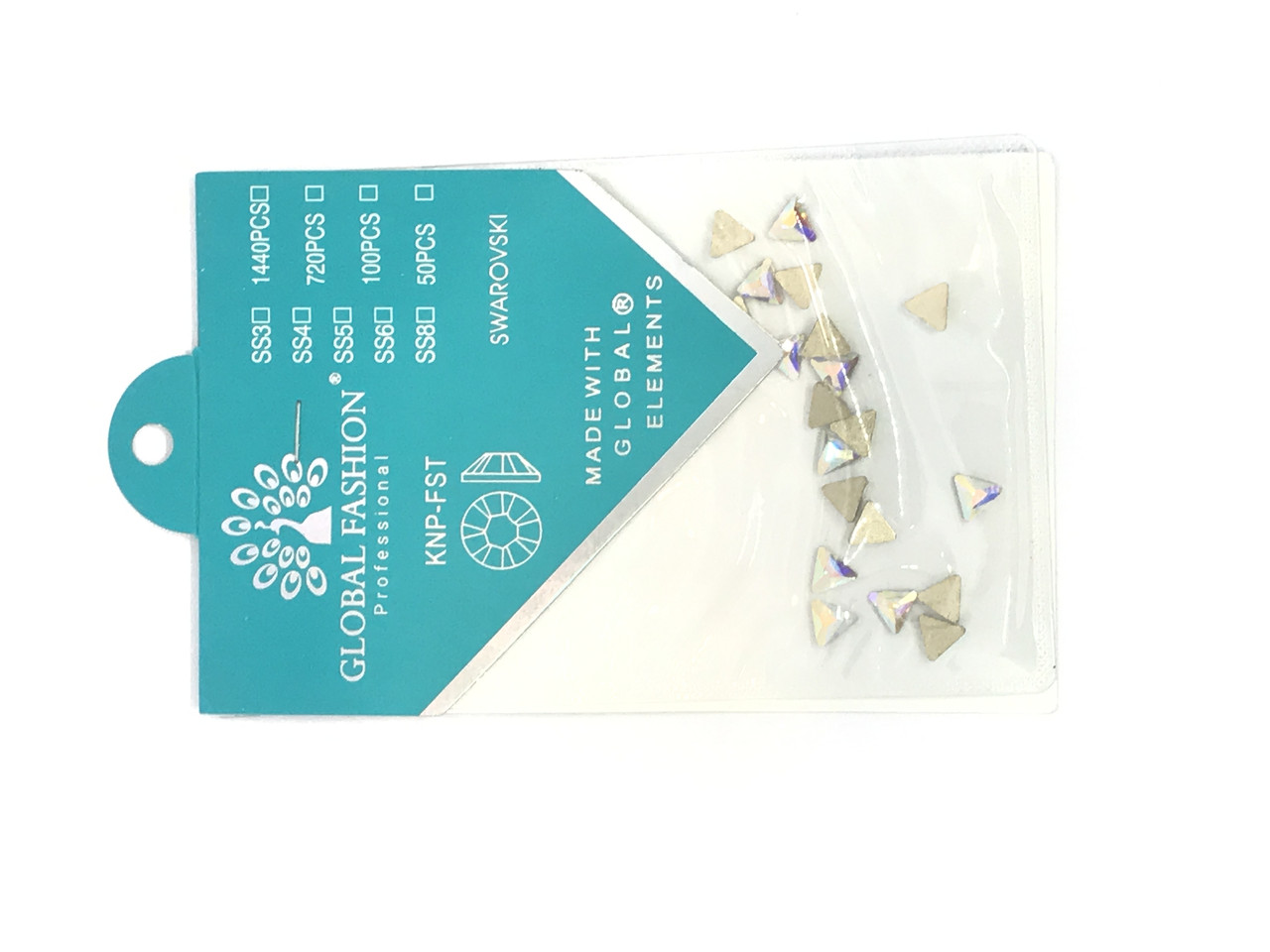 Декор для нігтів Global Fashion, triangle rainbow, фото 1