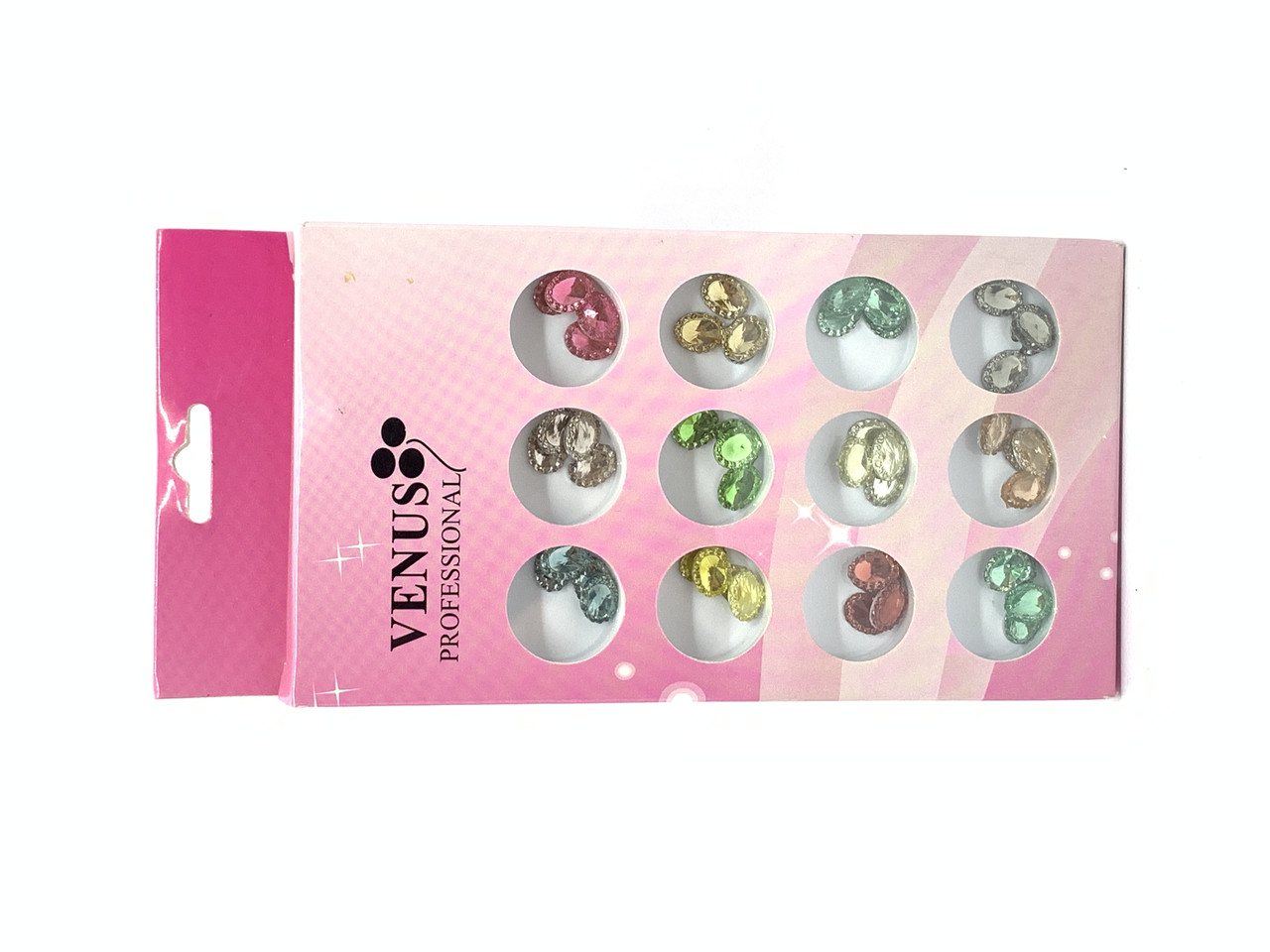 Набір кристалів для нігтів Global Fashion Yi Kou, форма овал, 12 кольорів, фото 1