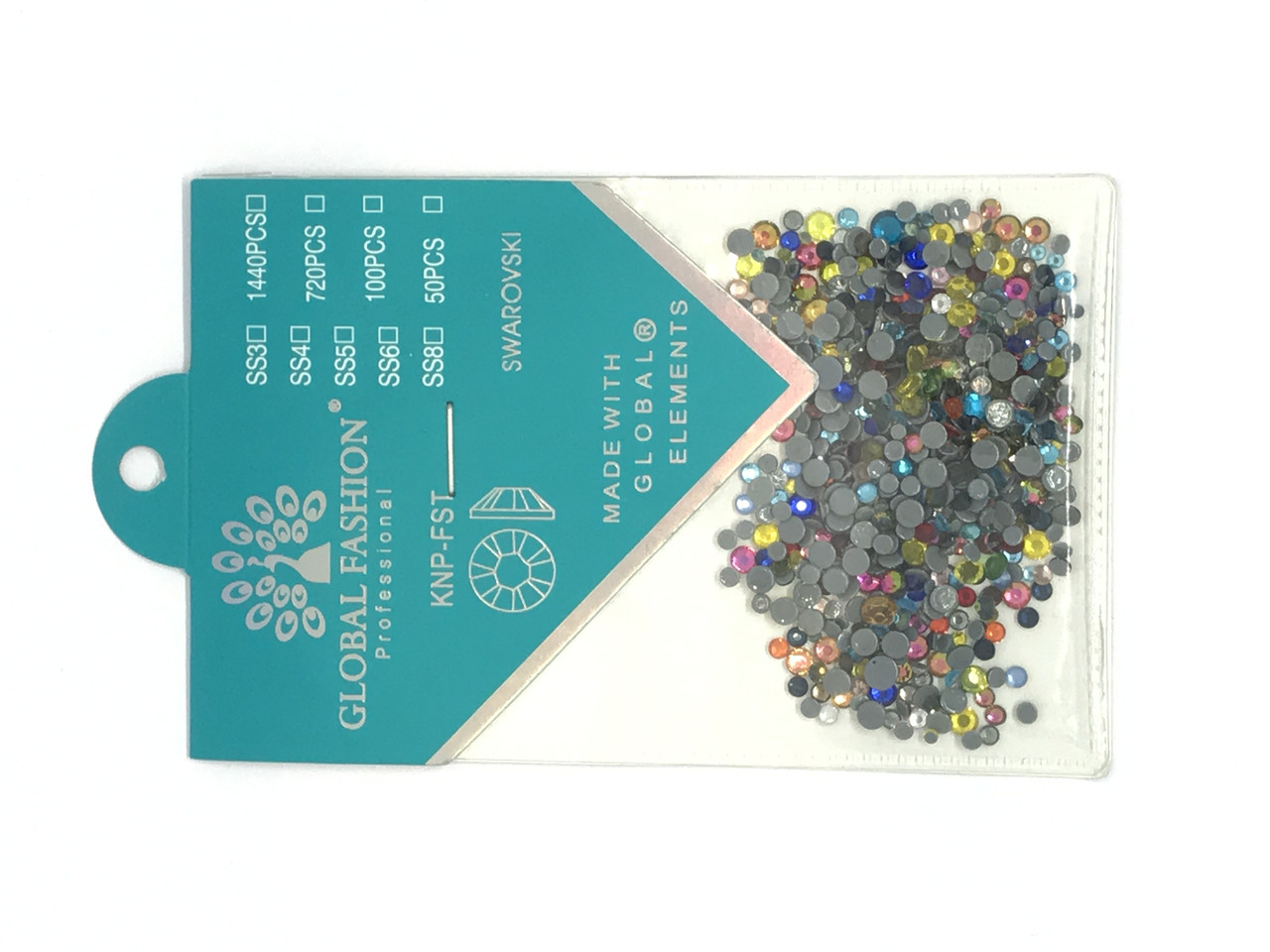 Камені Swarovski Global Fashion, rainbow Мікс розмір, фото 1
