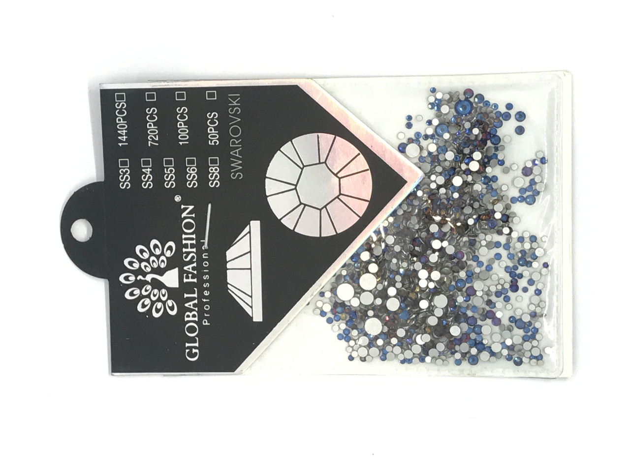 Камені Swarovski Global Fashion, pearl blue, Мікс розмір, фото 1