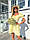 Короткое платье с открытыми плечами завязкой на груди и короткими рукавами фонариками (р. 42-48) 4PL4169, фото 9