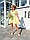 Короткое платье с открытыми плечами завязкой на груди и короткими рукавами фонариками (р. 42-48) 4PL4169, фото 6