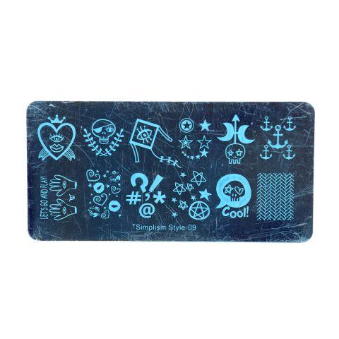 Диск для стемпінгу Global Fashion SIMPLISM STYLE 09, фото 1