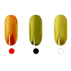 Втирання для нігтів дзеркальне, золота, Global Fashion