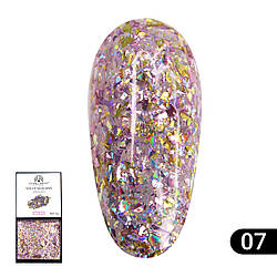 Гель-фарба з глітером Global Fashion Solid Sequins color gel 07, 5 г