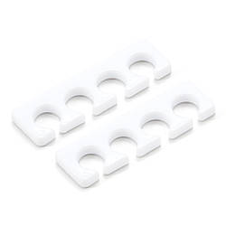 Роздільники для пальців силіконові (розтоплення) Global Fashion, білі, 1 пара