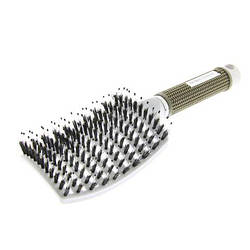 Щітка плоска з натуральною щетиною Global Fashion 1501 white