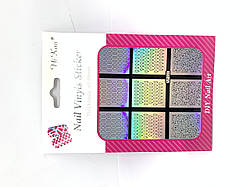 Трафарет для дизайну нігтів Global Fashion " метелики і краплі " NF221