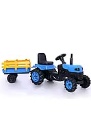 Трактор на педалях BIBEROGLU (2005) с прицепом синего цвета