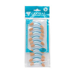 Набір двосторонніх аплікаторів для тіней Global 10 шт, 1118