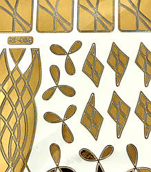 Трафарет для нігтів Global Fashion Nail Art NF404