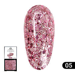 Гель-фарба з глітером Global Fashion Solid Sequins color gel 05, 5 г